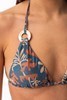 Picture of Cozumel -  Blue Patterned  Adjustable Triangle Bikini with Ring