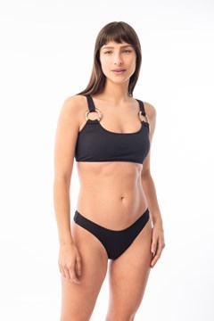 Imagen de Paraiso- Bikini Top con Argollas Piqué Negro